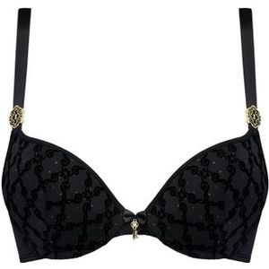 calliope push up bh | wired padded black and gold print
