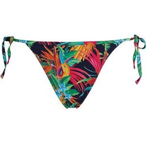 hula haka tie & bow bikini tanga |  rainforest and gold