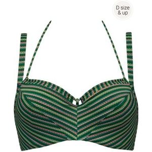 holi vintage niet-voorgevormde balconette bikini top | wired unpadded botanical garden