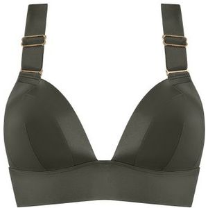 cache coeur bralette bikini top | unwired padded seaweed green