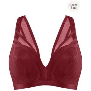 the illusionist plunge bh | wired padded cabernet red