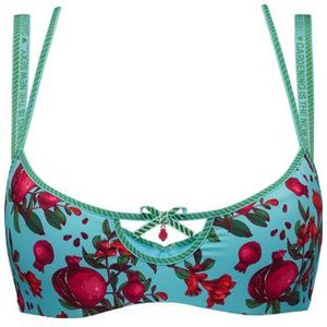 forbidden fruit demi bh | wired padded pomegranate print