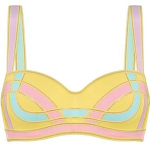 samba queen balconette bh | wired padded yellow and pink pastel