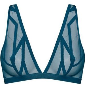 the illusionist bralette | unwired unpadded transparent petrol