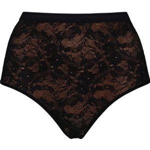 taboo high waist slip |  black and sand