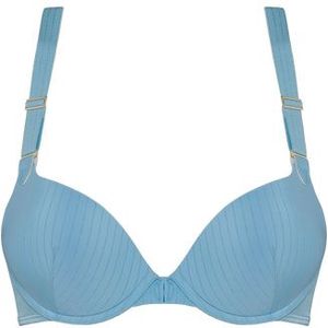 gloria push up bh | wired padded airy blue and gold