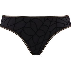 the adventuress 5 cm slip |  black gold lurex