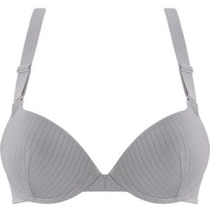 gloria push up bh | wired padded grey and silver