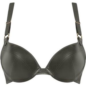 femme fatale push up bh | wired padded dark green