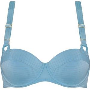 gloria plunge balconette bh | wired padded airy blue and gold