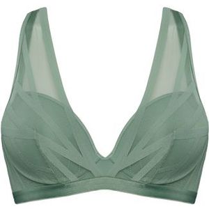 the illusionist push up bh | wired padded transparent light green