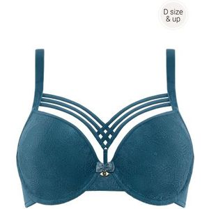 dame de paris plunge bh | wired padded lagoon blue