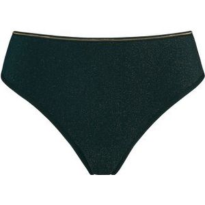 dame de paris 7 cm string |  pine green and gold lurex