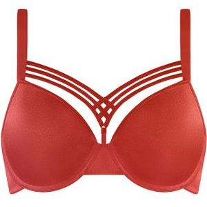 dame de paris plunge bh | wired padded red