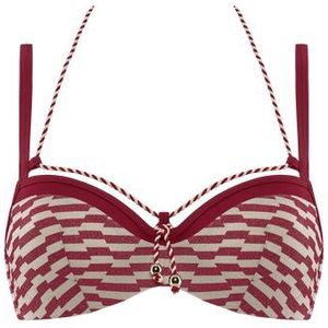 neptuna plunge balconette | wired padded sparkly red and white