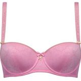 rococo balconette bh | wired padded royal pink and gold