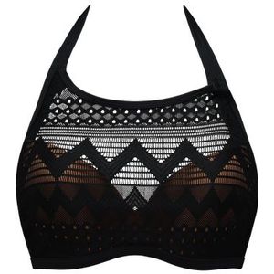 dolce vita push up bikini top | wired padded black and sand