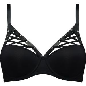 euphoria plunge balconette bh | wired padded black