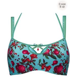 forbidden fruit plunge balconette bh | wired padded pomegranate print