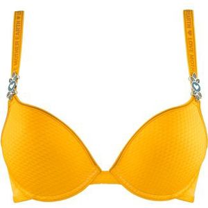 lady leaf push up bh | wired padded bright ochre