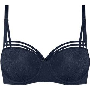 dame de paris balconette bh | wired padded sparkling dark blue