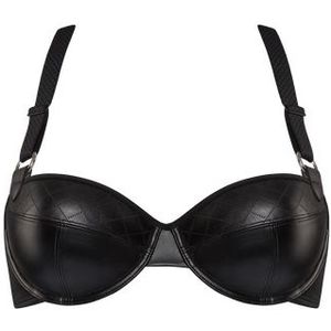 femme fatale plunge balconette bh | wired padded black