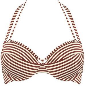 holi vintage push up bikini top | wired padded red-ecru