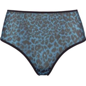 the art of love high waist slip |  black leopard and blue