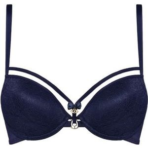 space odyssey push up bh | wired padded evening blue lace