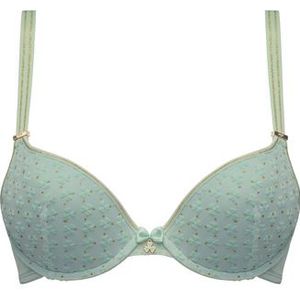 lucky clover push up bh | wired padded green clover and gold