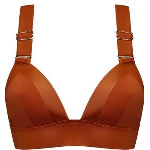 cache coeur bralette bikini top | unwired padded burnt orange