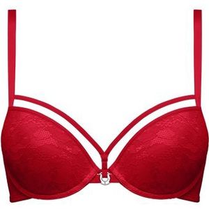 space odyssey push up bh | wired padded red lace