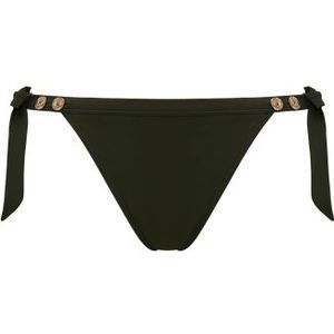 royal navy tie and bow bikini tanga |  seaweed green