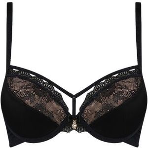 carita push up bh | wired padded black lace and sand