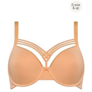 dame de paris plunge bh | wired padded apricot and gold