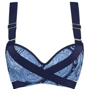 cache coeur push up bikini top | wired padded paisley print