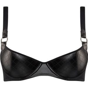 femme fatale demi bh | wired padded black