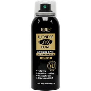 Ebin Wonder Lace Bond Spray Extreme Firm Hold Active 80ml Supreme Hold)