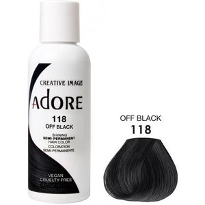 Adore Semi Permanent Hair Color 118 Off Black 118ml