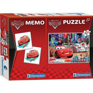 07902 Clementoni Cars 2 Memo + Puzzel 60 stukjes