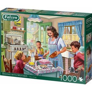 12458 Falcon puzzel Baking with Mother - Legpuzzel - 1000 stukjes