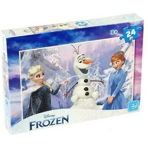 55984B King Puzzel Frozen Kerst 24 Stukjes