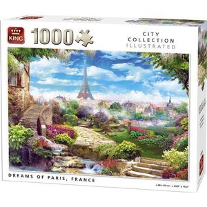 55983 KING Puzzel Dreams of Paris 1000 Stukjes