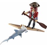 70598 PLAYMOBIL Special Plus Piraat met vlot en hamerhaai