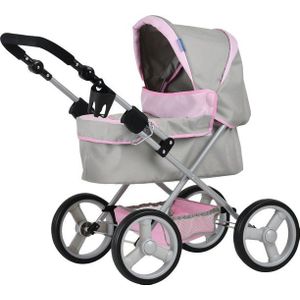 62433A HAUCK Poppenwagen angie toys for kids Roze/Grijs