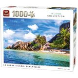 King Puzzel 1000 Stukjes (68 X 49 Cm) - La Digue Island Seychelles - Legpuzzel Tropisch Eiland