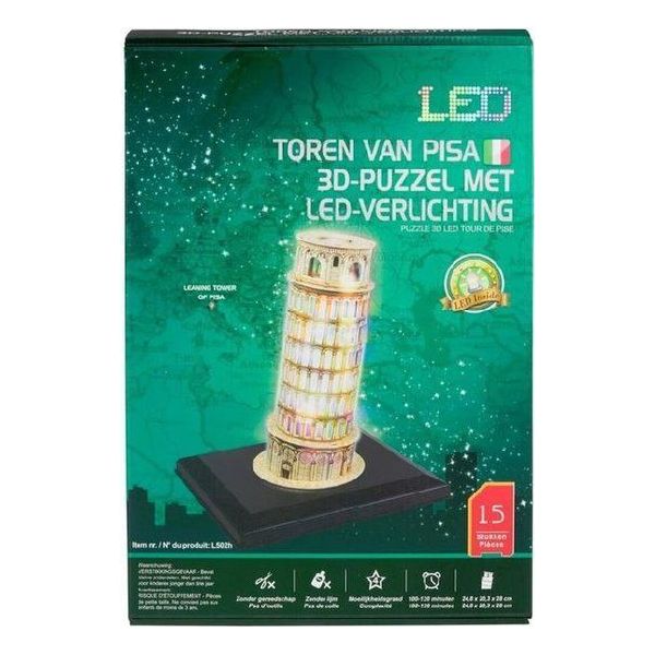 Hoeveelheid geld buis eend 21198 Evora 3D Puzzel Toren van Pisa met Ledverlichting 15 Stukjes kopen? |  beslist.nl
