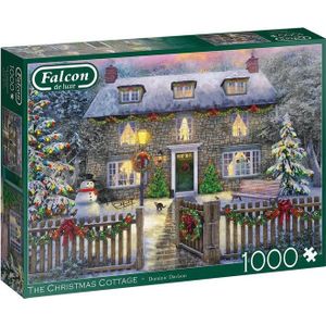 Kersthuis Puzzel (1000 stukjes) - Falcon The Christmas Cottage