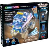 Laser Pegs Monster Truck Destroyer Blauw - Constructiespeelgoed