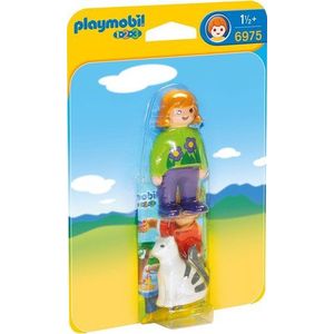 6975 PLAYMOBIL 1.2.3 Verzorgster met kat